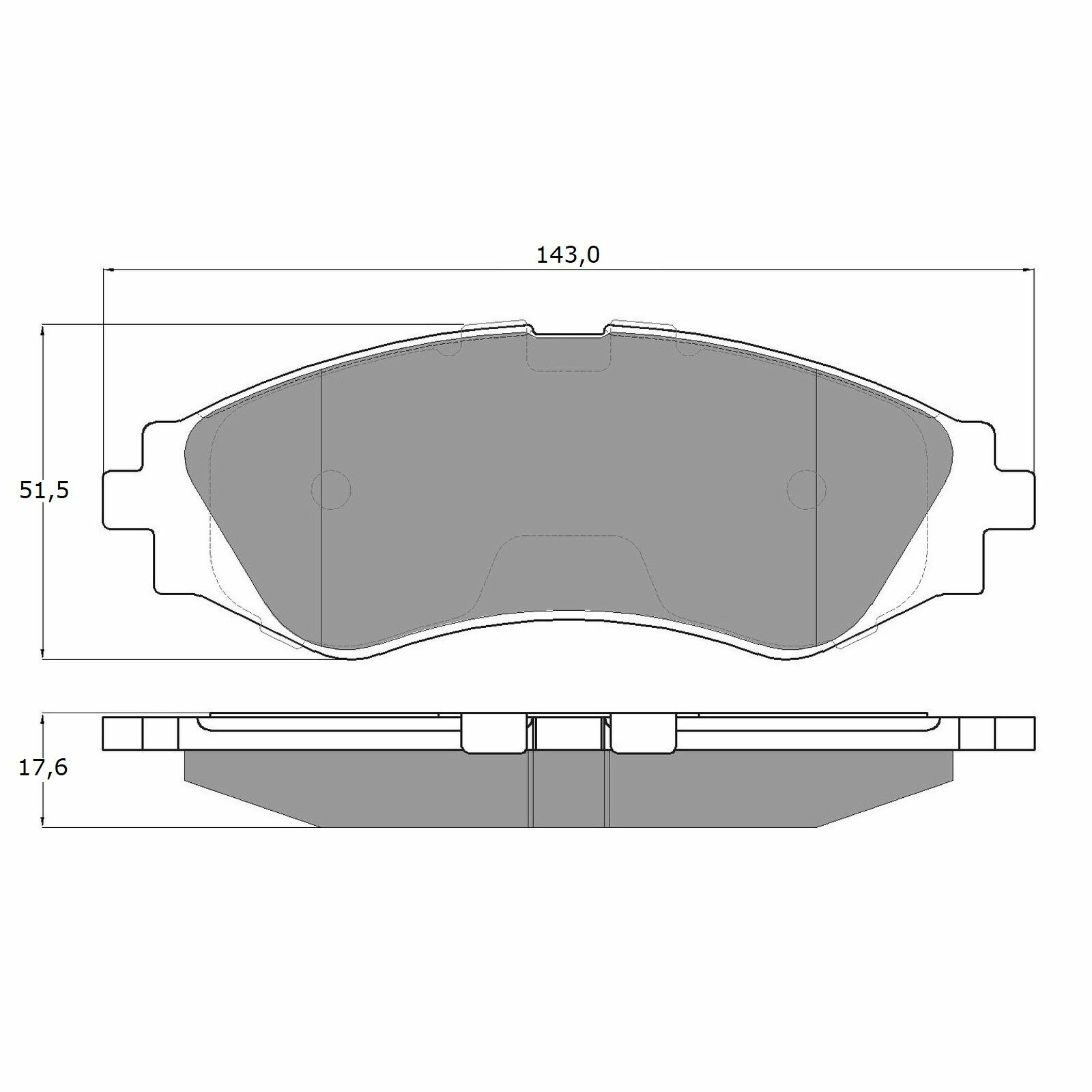 Sada brzdových destiček, kotoučová brzda TOMEX Brakes